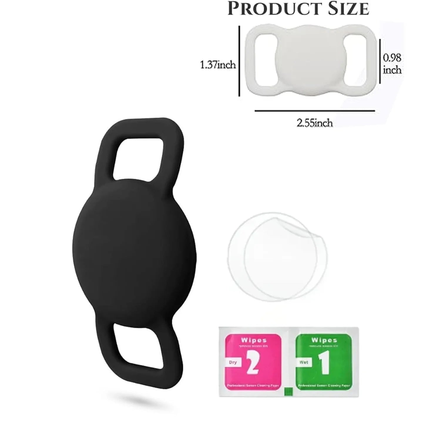 PawTrack™ AirTag Pet Collar Holder – Anti-Lost Silicone Case for Cats, Puppies & Small Dogs