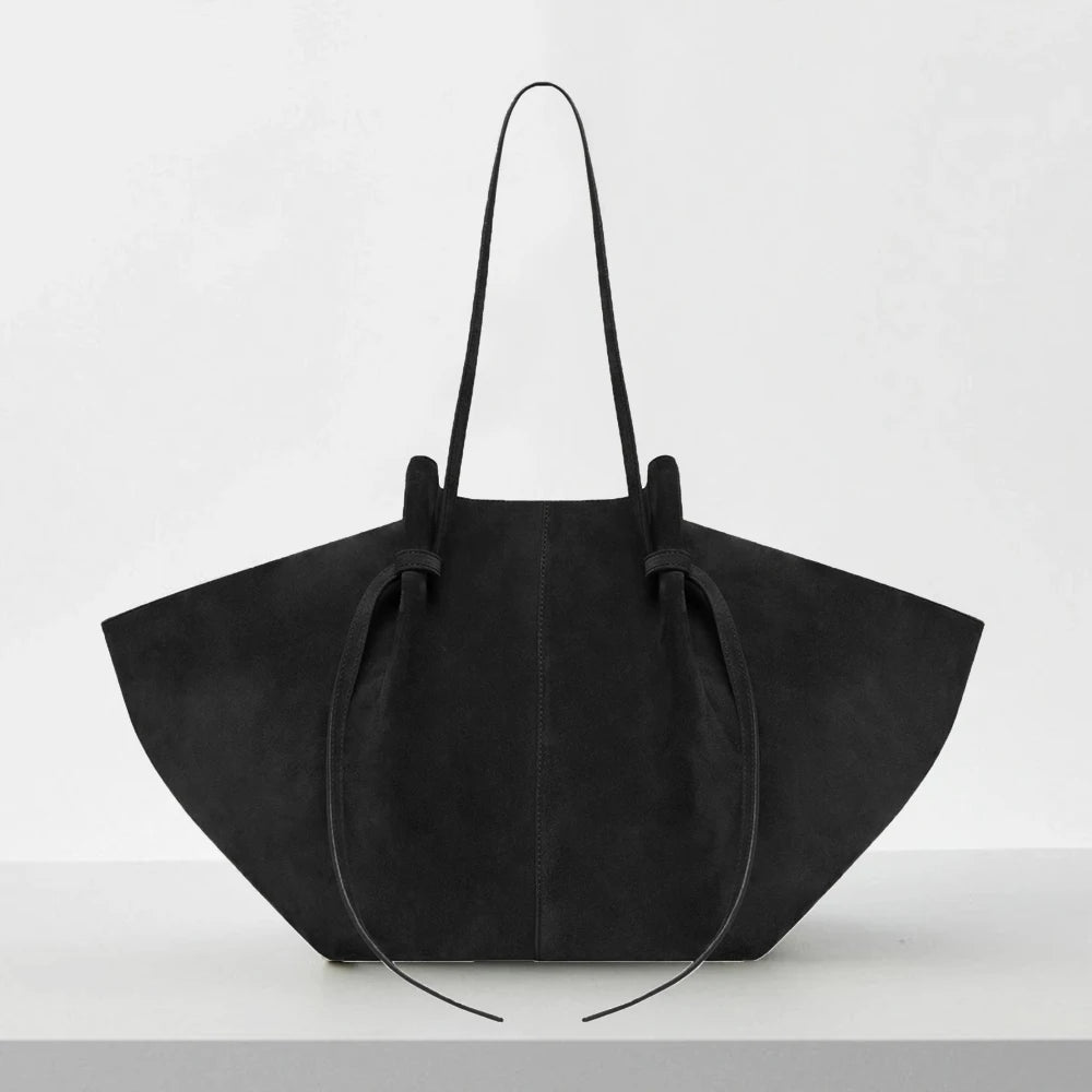 EleganceMonogram™ Custom Initials Tote – Large Capacity Faux Suede Shoulder & Underarm Bag for Women Luxury Designer