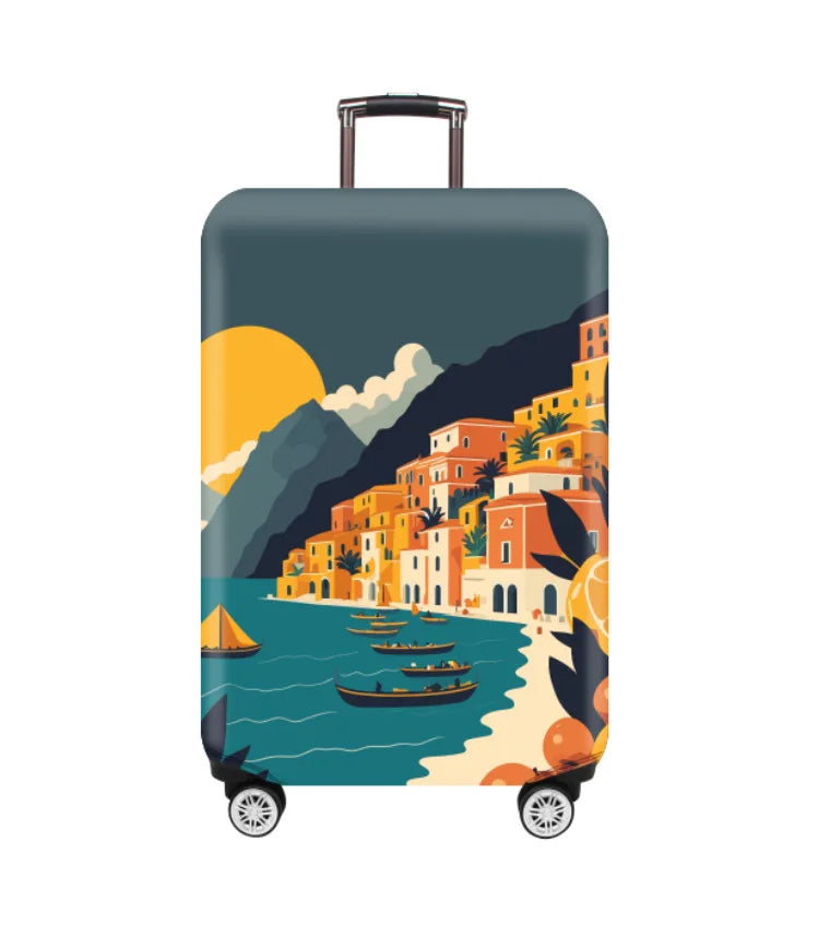 TravelJoy™ Elastic Cartoon Luggage Cover – Thick Zippered Suitcase Protector for 18–32" Bags