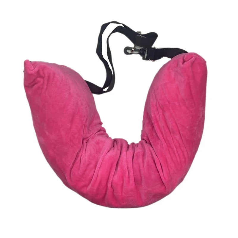 AirEase™ Fillable Neck Pillow – Adjustable Support for Car, Train & Plane