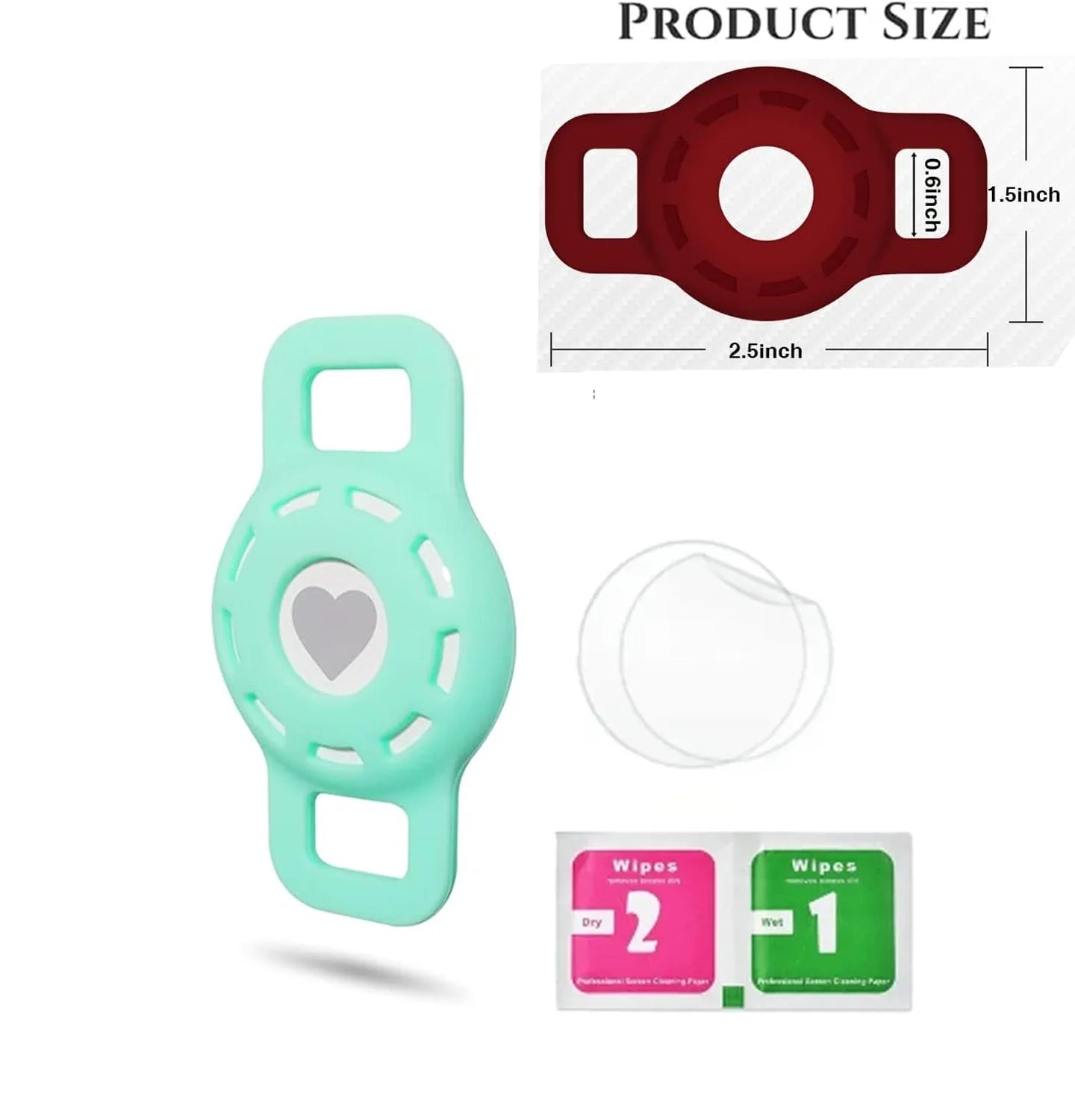 PawTrack™ AirTag Pet Collar Holder – Anti-Lost Silicone Case for Cats, Puppies & Small Dogs