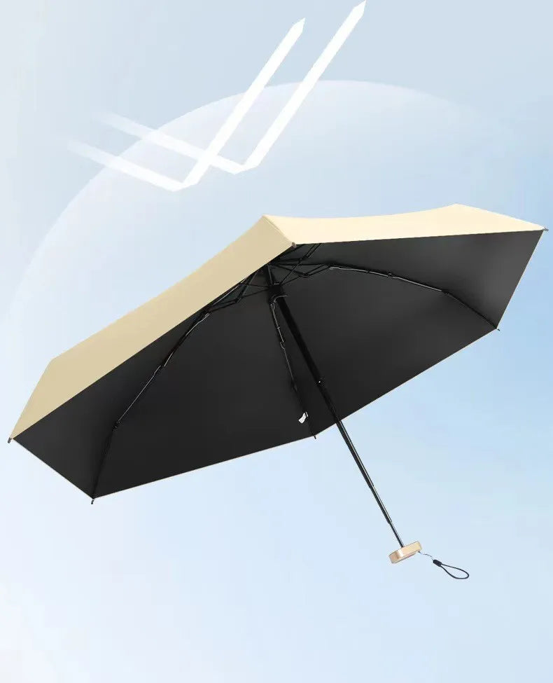 UVGuard Pocket Umbrella – Mini 5-Fold Sun Protection for Daily Carry with Anti-UV Coating