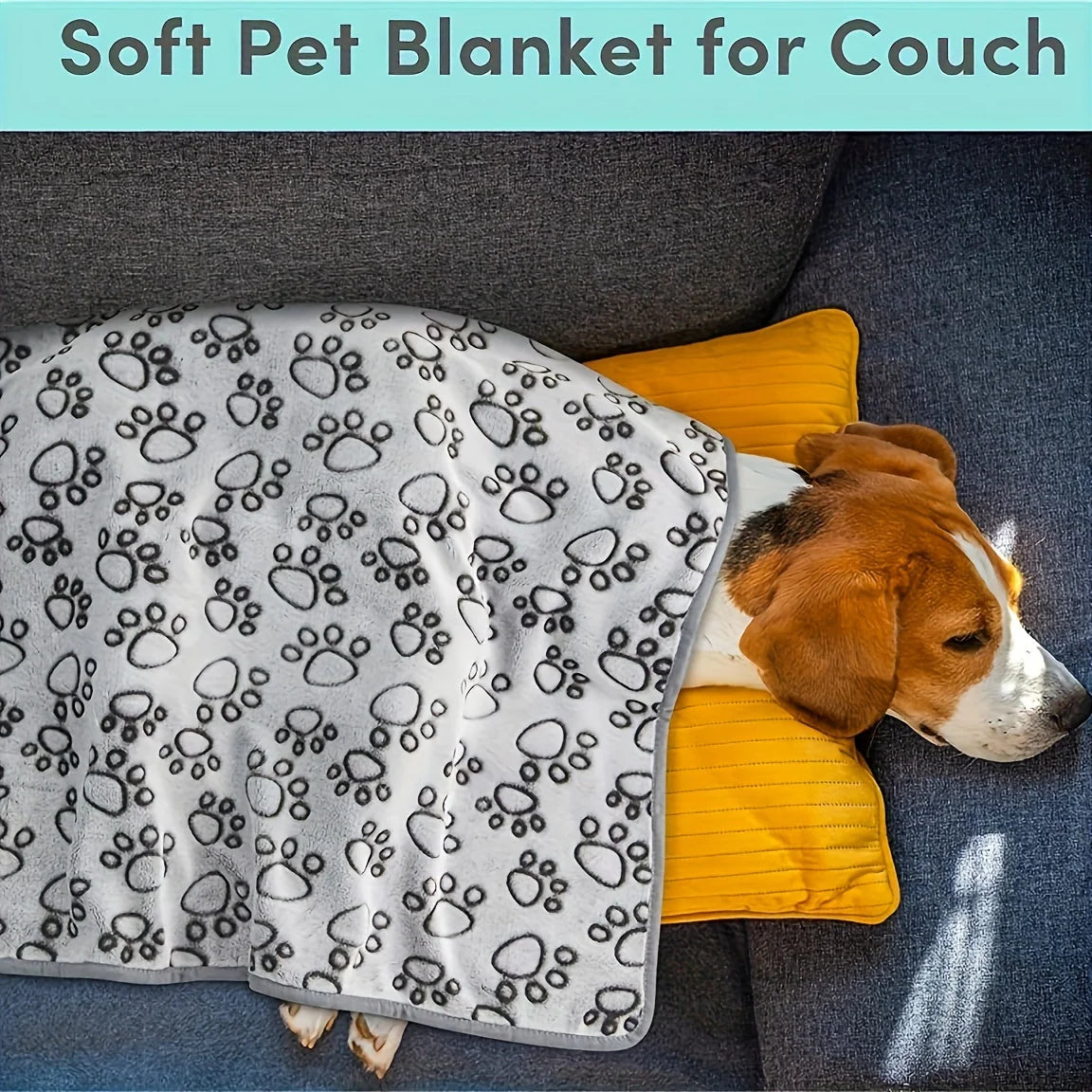 PawPrint Dreams – Soft Fluffy High Quality Pet Blanket with Cute Patterns