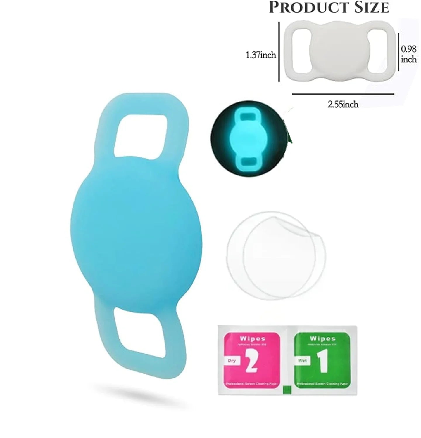 PawTrack™ AirTag Pet Collar Holder – Anti-Lost Silicone Case for Cats, Puppies & Small Dogs