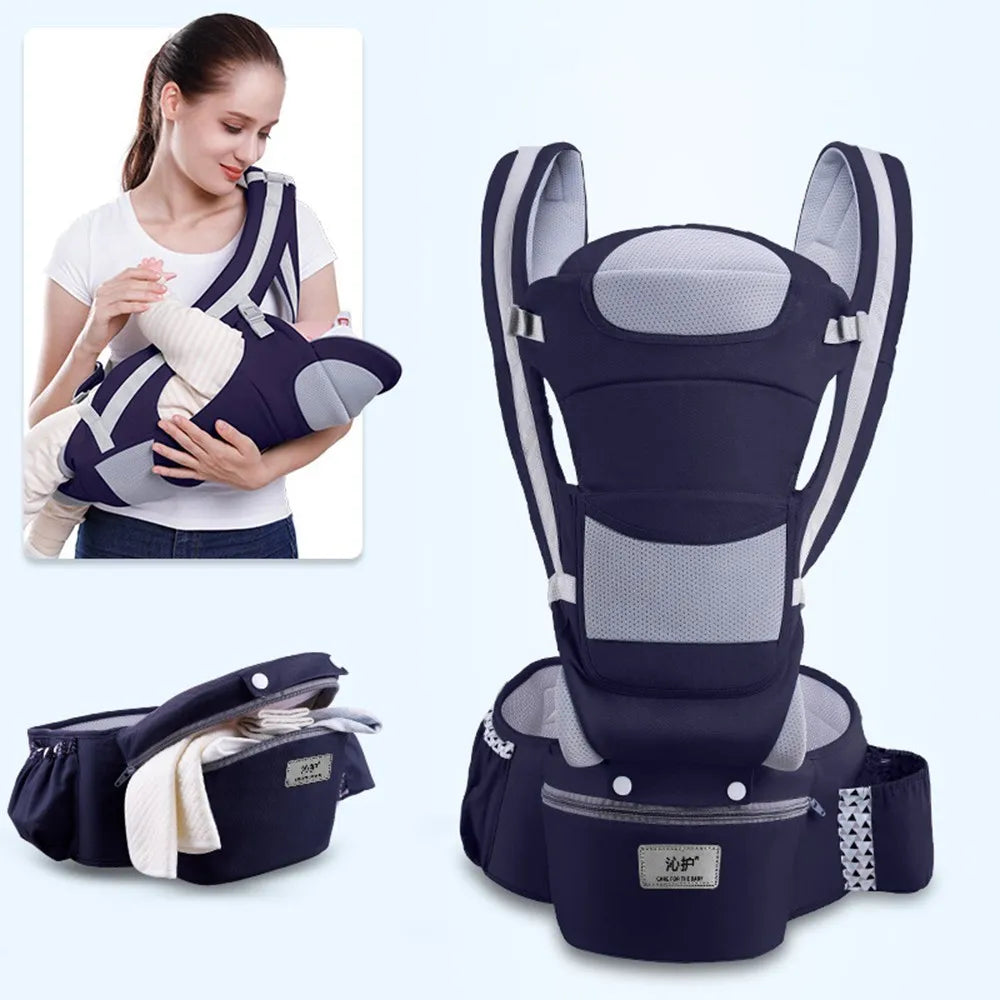 LittleNest Go – Versatile Kangaroo Baby Carrier Backpack with 15 Carrying Positions (0–48Months)