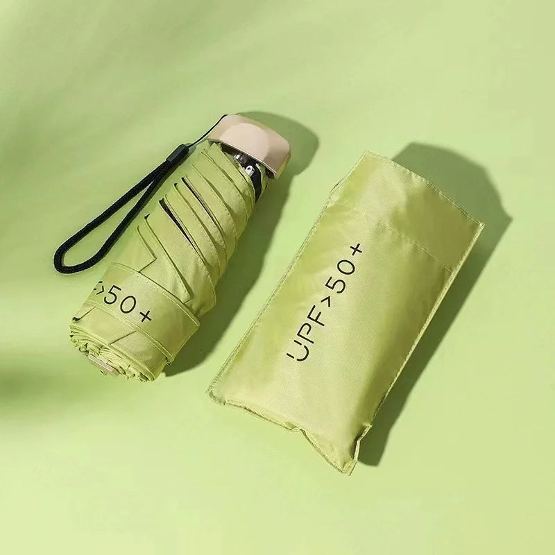 UVGuard Pocket Umbrella – Mini 5-Fold Sun Protection for Daily Carry with Anti-UV Coating