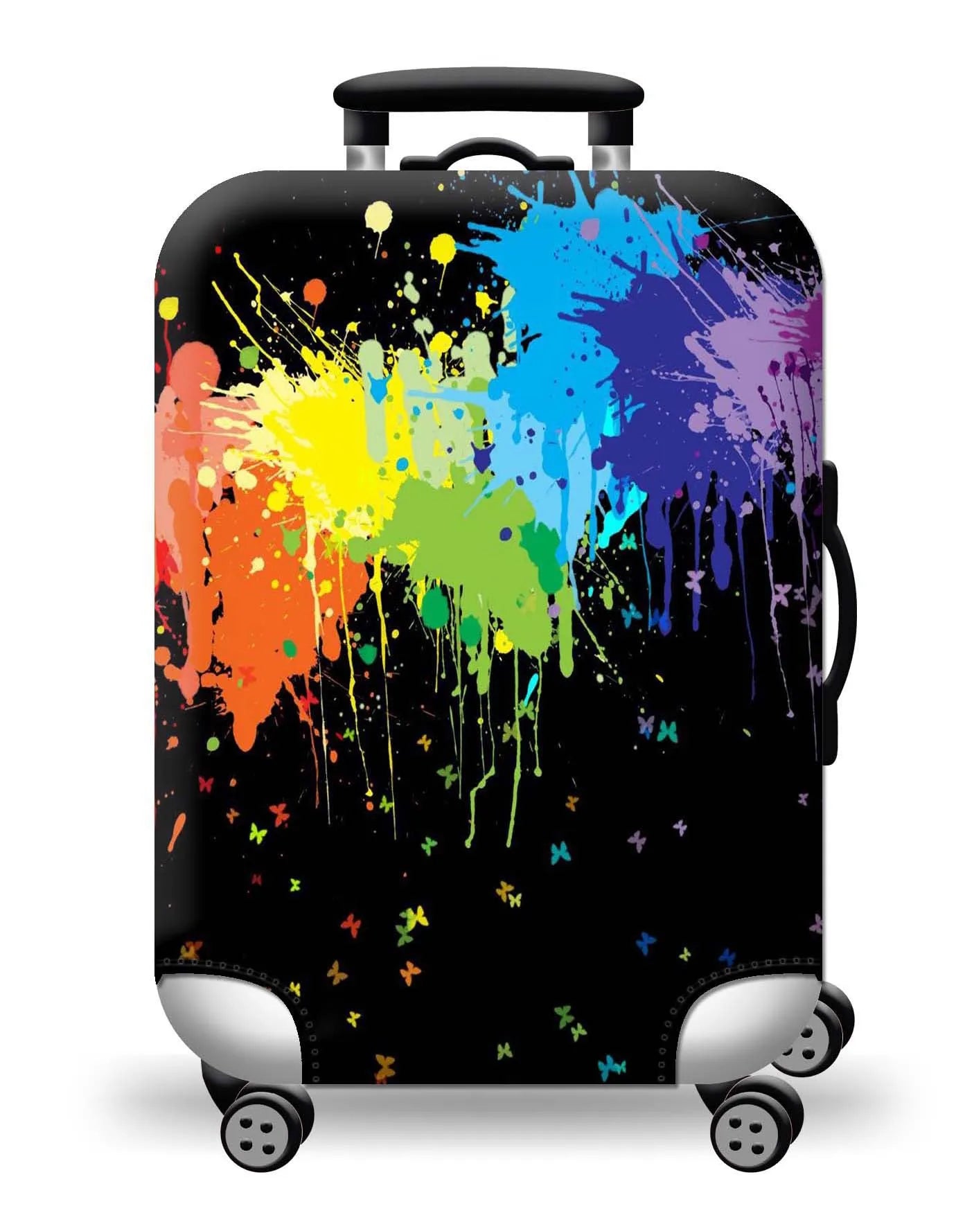 GlobeTrotter™ Elastic World Map Luggage Cover – Thick Zippered Suitcase Protector for 18–32" Bags