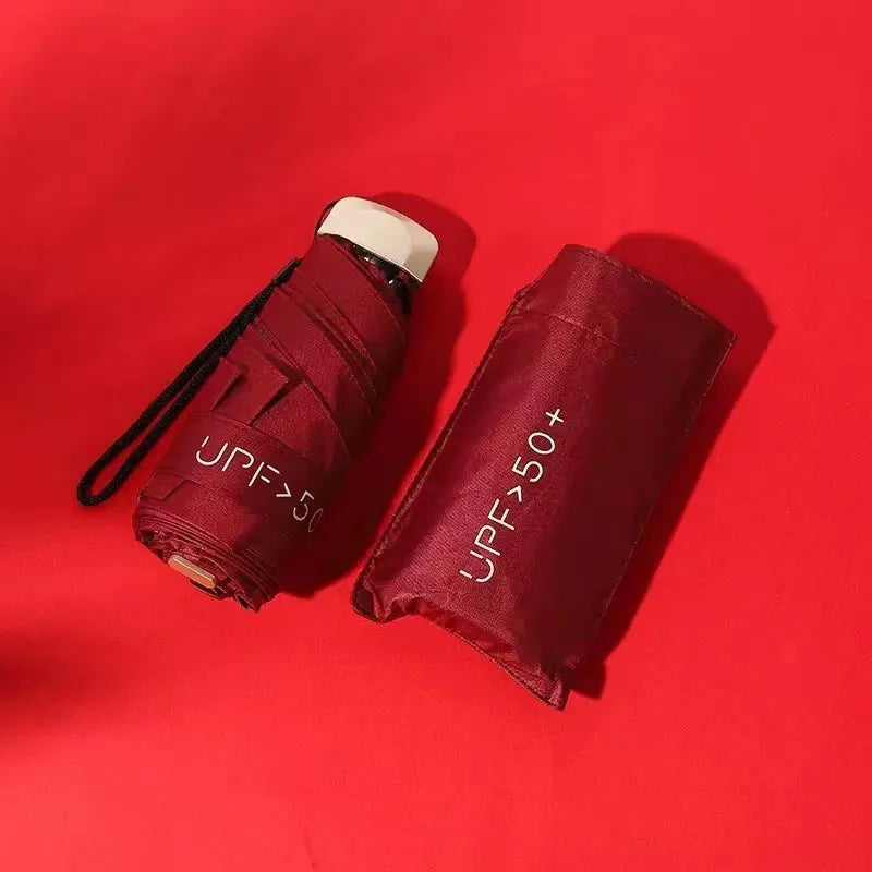 UVGuard Pocket Umbrella – Mini 5-Fold Sun Protection for Daily Carry with Anti-UV Coating