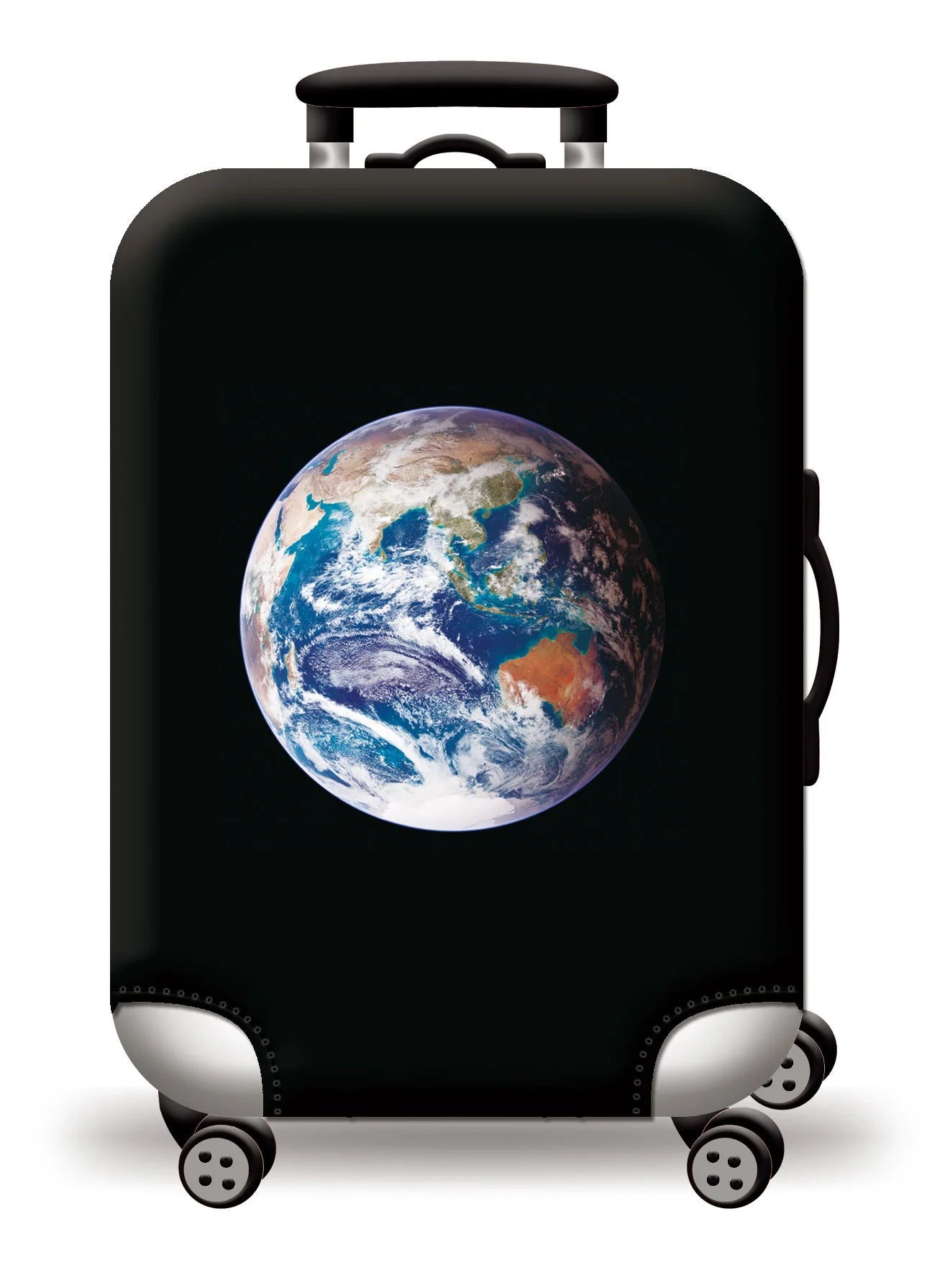 GlobeTrotter™ Elastic World Map Luggage Cover – Thick Zippered Suitcase Protector for 18–32" Bags