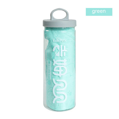 AquaSnug Towel – Super Absorbent Pet Drying Cloth + Storage Tub