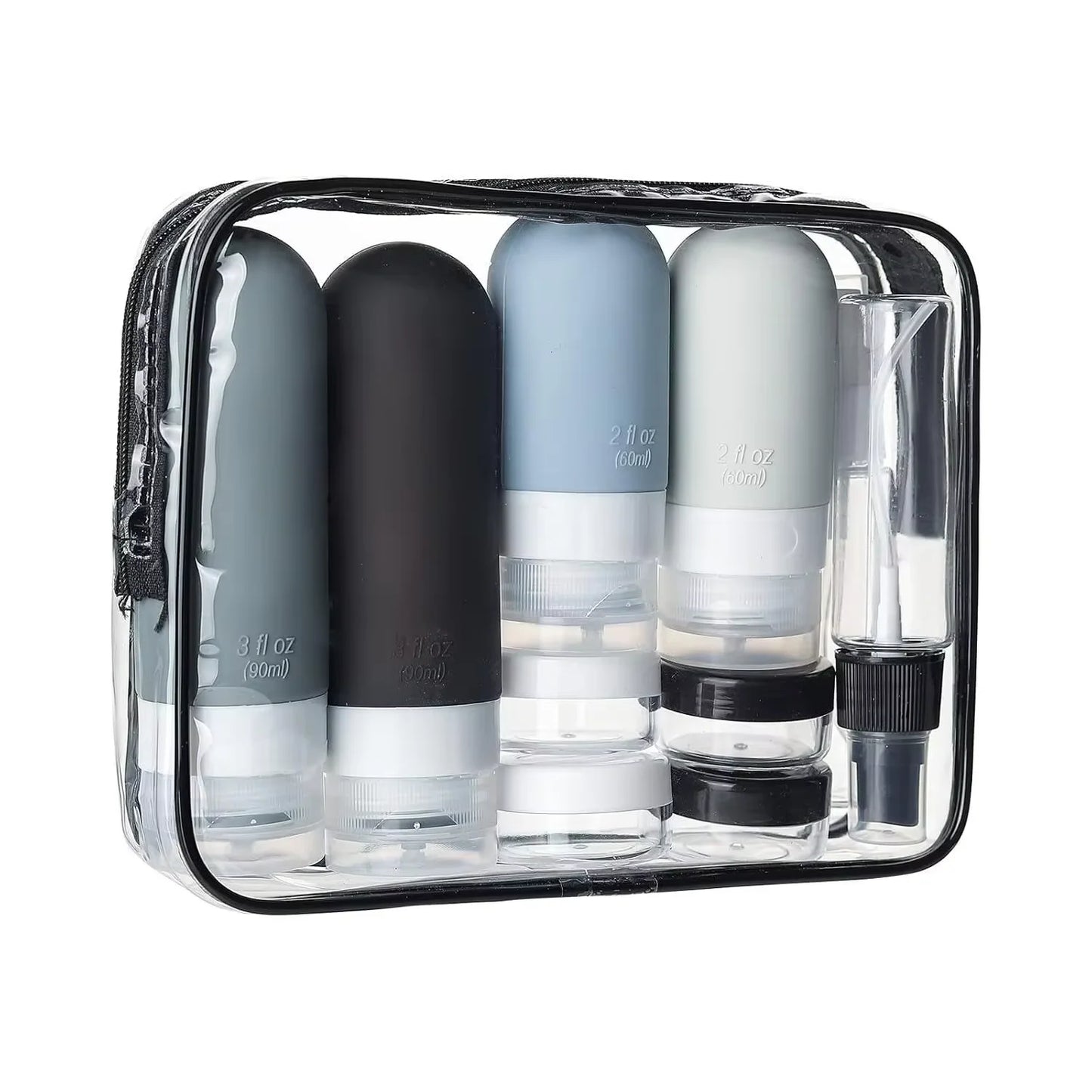 SqueezeMate 16 – TSA-Approved Silicone Travel Bottles Set