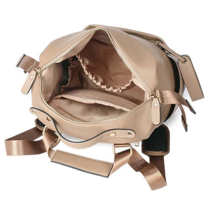 Tote & Tidy Baby Care Bag – Multifunctional Leather Maternity Backpack for Mums
