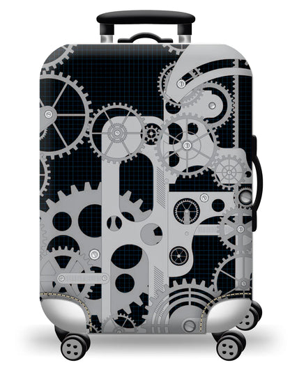 GlobeTrotter™ Elastic World Map Luggage Cover – Thick Zippered Suitcase Protector for 18–32" Bags