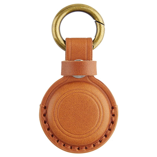 LeatherLink™ Genuine Leather AirTag Keychain – Protective Case & Key Ring Holder for Apple AirTag