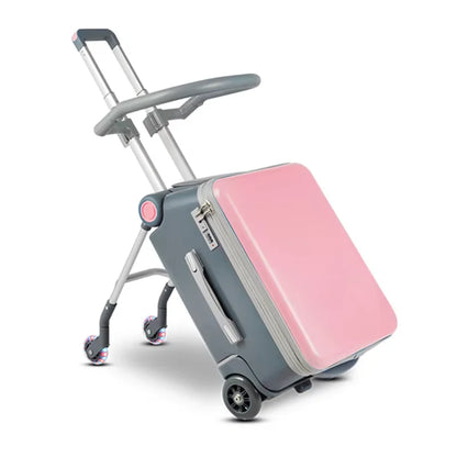 TravelTots™ Ride-On Stroller Suitcase – Durable Waterproof Kids Luggage for Sitting & Riding