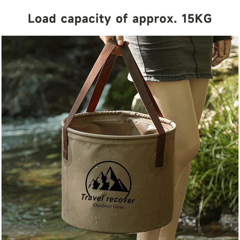 FlexiSink Bucket– Folding Bucket Waterproof Travel Basin for Outdoor Adventures