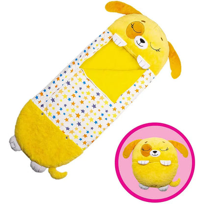 DreamPals Sleepy Sack – Warm Sleeping Bag with plush pillow and fun prints for Boys & Girls