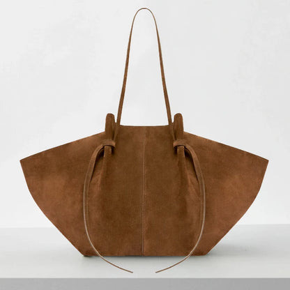 EleganceMonogram™ Custom Initials Tote – Large Capacity Faux Suede Shoulder & Underarm Bag for Women Luxury Designer