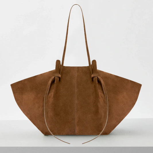 EleganceMonogram™ Custom Initials Tote – Large Capacity Faux Suede Shoulder & Underarm Bag for Women Luxury Designer