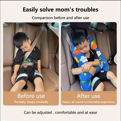 NapNest Duo – 2-Pack Car Seat Pillows with Safety Straps for Kids