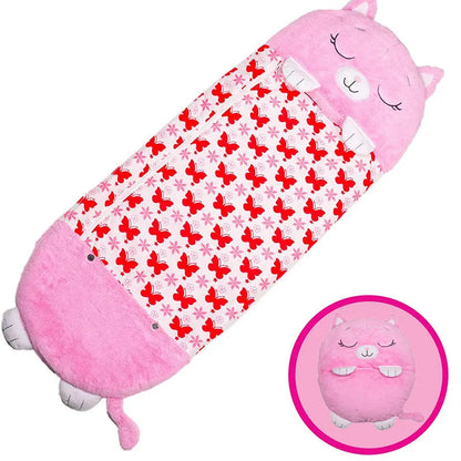 DreamPals Sleepy Sack – Warm Sleeping Bag with plush pillow and fun prints for Boys & Girls
