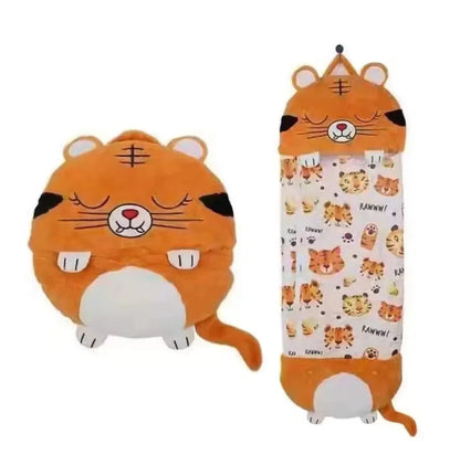 DreamPals Sleepy Sack – Warm Sleeping Bag with plush pillow and fun prints for Boys & Girls