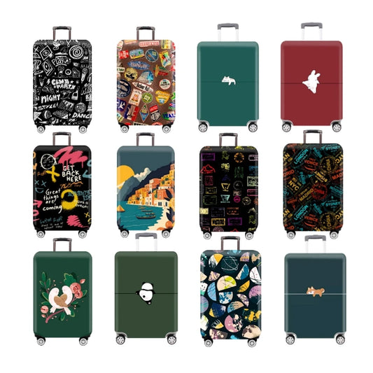 TravelJoy™ Elastic Cartoon Luggage Cover – Thick Zippered Suitcase Protector for 18–32" Bags