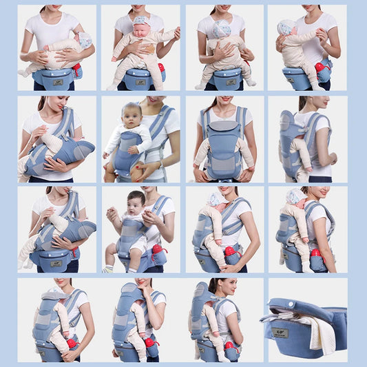 LittleNest Go – Versatile Kangaroo Baby Carrier Backpack with 15 Carrying Positions (0–48Months)