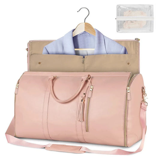 Elegance On-the-Go – Women’s Foldable PU Leather Travel Bag