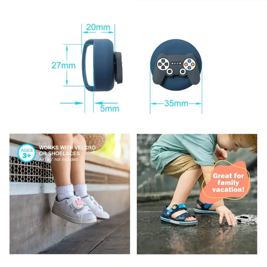 KidSafe™ AirTag Shoe Holder – Waterproof Silicone GPS Tracker Case for Children’s Shoelaces