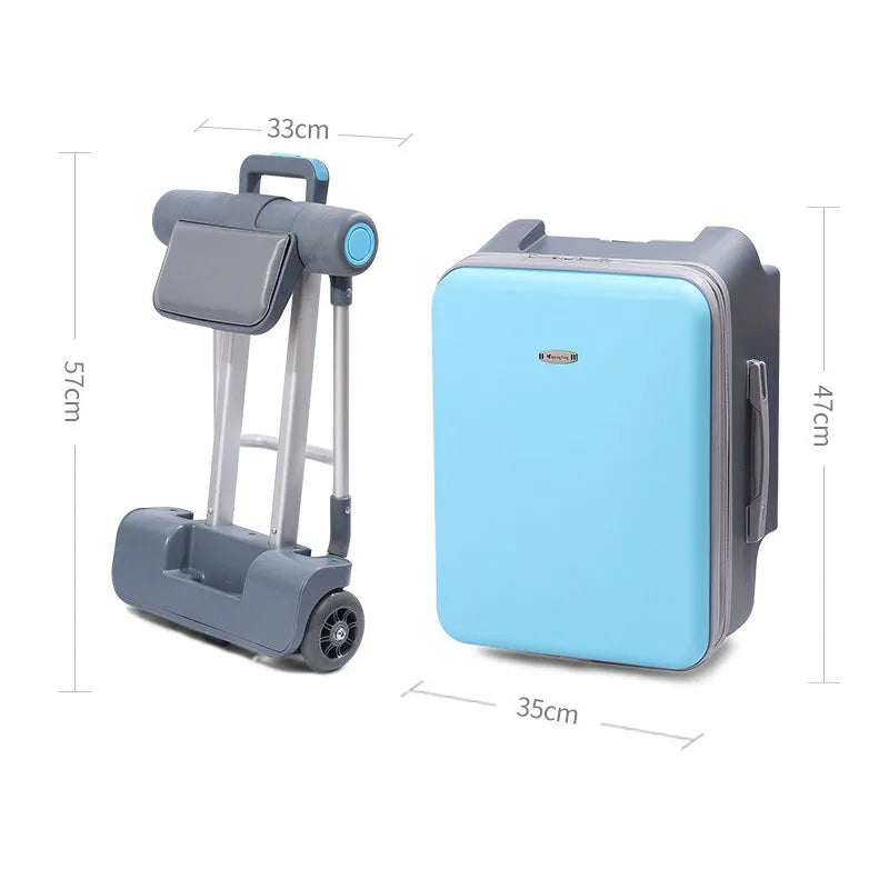 TravelTots™ Ride-On Stroller Suitcase – Durable Waterproof Kids Luggage for Sitting & Riding