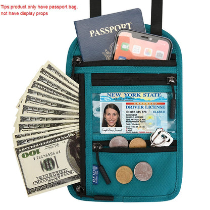 SafePass™ RFID Blocking Passport Wallet – Waterproof Travel Purse with Phone Holder