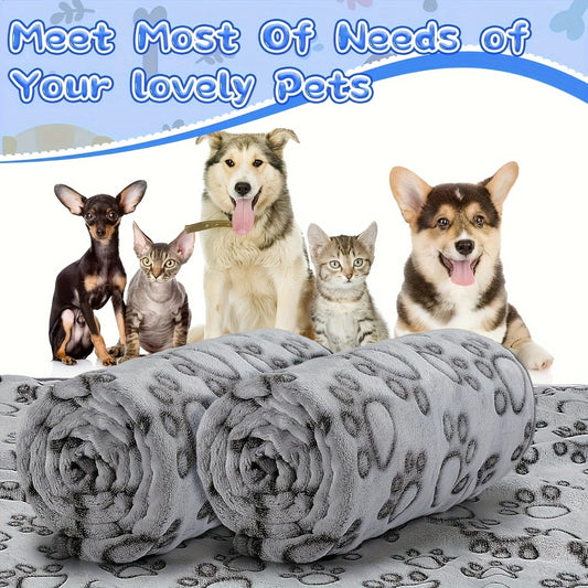 PawPrint Dreams – Soft Fluffy High Quality Pet Blanket with Cute Patterns