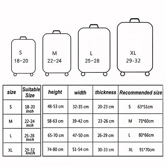 GlobeTrotter™ Elastic World Map Luggage Cover – Thick Zippered Suitcase Protector for 18–32" Bags
