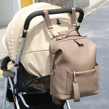 Tote & Tidy Baby Care Bag – Multifunctional Leather Maternity Backpack for Mums