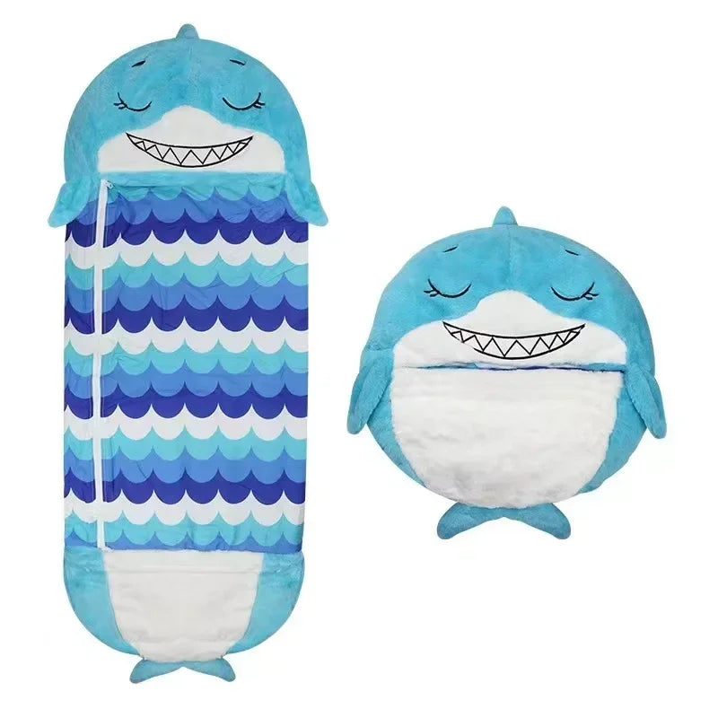 DreamPals Sleepy Sack – Warm Sleeping Bag with plush pillow and fun prints for Boys & Girls