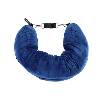 AirEase™ Fillable Neck Pillow – Adjustable Support for Car, Train & Plane