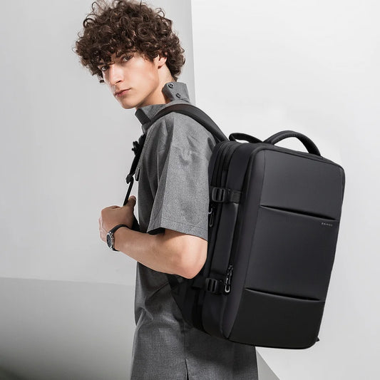 All-Terrain Men’s Laptop Backpack – Expandable & Water-Resistant Travel Bag