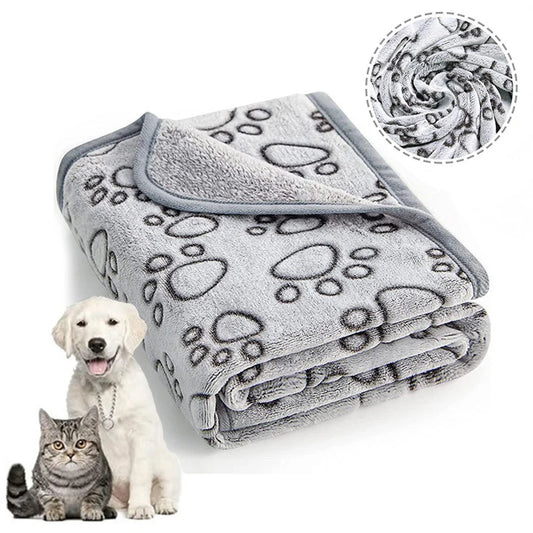 PawPrint Dreams – Soft Fluffy High Quality Pet Blanket with Cute Patterns