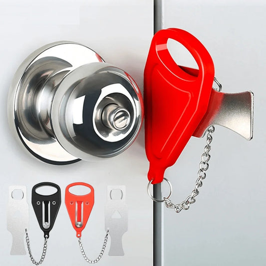 SafeStay™ Portable Door Lock – Extra Security Latch for Travel, Hotels & Home Protection