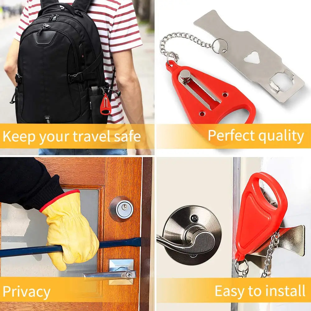 SafeStay™ Portable Door Lock – Extra Security Latch for Travel, Hotels & Home Protection