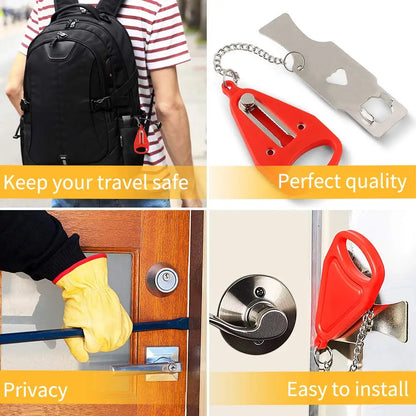 SafeStay™ Portable Door Lock – Extra Security Latch for Travel, Hotels & Home Protection