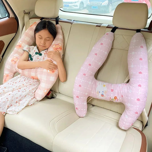 NapNest Duo – 2-Pack Car Seat Pillows with Safety Straps for Kids