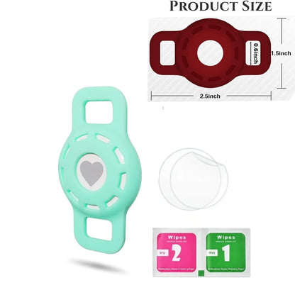 PawTrack™ AirTag Pet Collar Holder – Anti-Lost Silicone Case for Cats, Puppies & Small Dogs