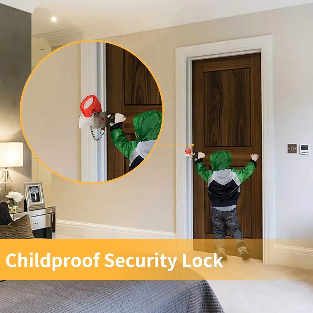 SafeStay™ Portable Door Lock – Extra Security Latch for Travel, Hotels & Home Protection