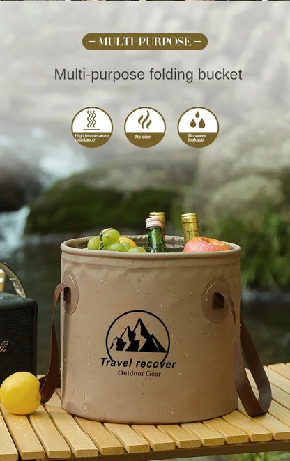 FlexiSink Bucket– Folding Bucket Waterproof Travel Basin for Outdoor Adventures