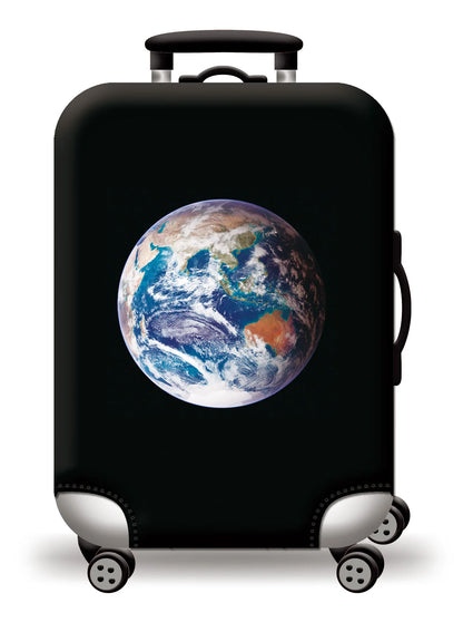 GlobeTrotter™ Elastic World Map Luggage Cover – Thick Zippered Suitcase Protector for 18–32" Bags