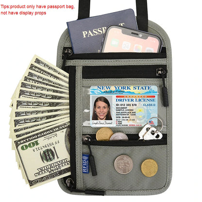 SafePass™ RFID Blocking Passport Wallet – Waterproof Travel Purse with Phone Holder
